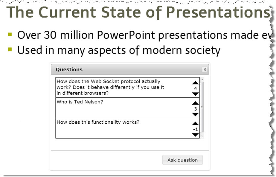 MindXpres Audience Questions Plug-in